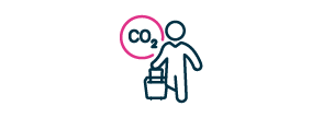 Sustainable Business Travel Icon Business Traveler CO2