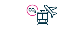 Icon Plane Train CO2